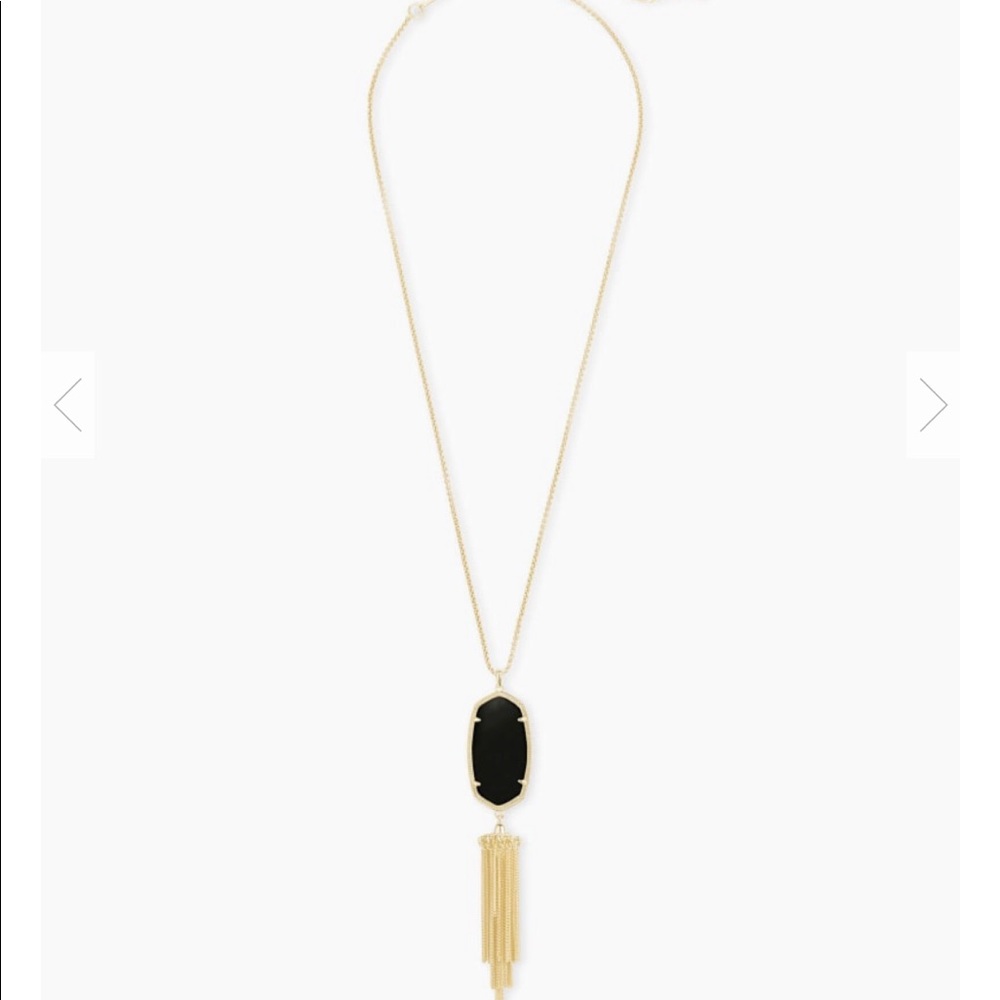Kendra Scott Rayne Gold Pendant Necklace Black